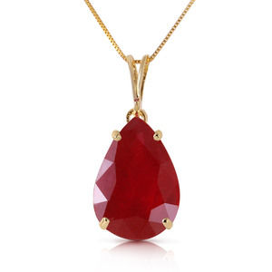 14K. SOLID GOLD NECKLACE WITH RUBY (Yellow Gold)